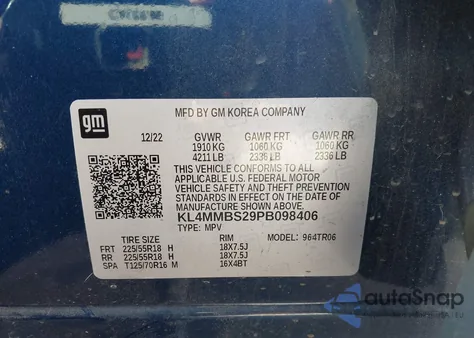 2023 Buick Encore Gx Preferred Fwd from USA, damaged, VIN KL4MMBS29PB098406